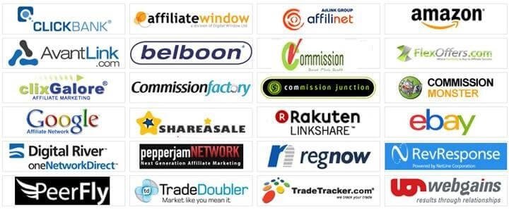 popular and succesful affilate programs like clickbank, amazon, flipkart, ebay, google