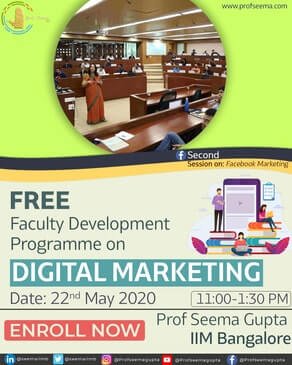 Faculty development program webinar on digital marketing